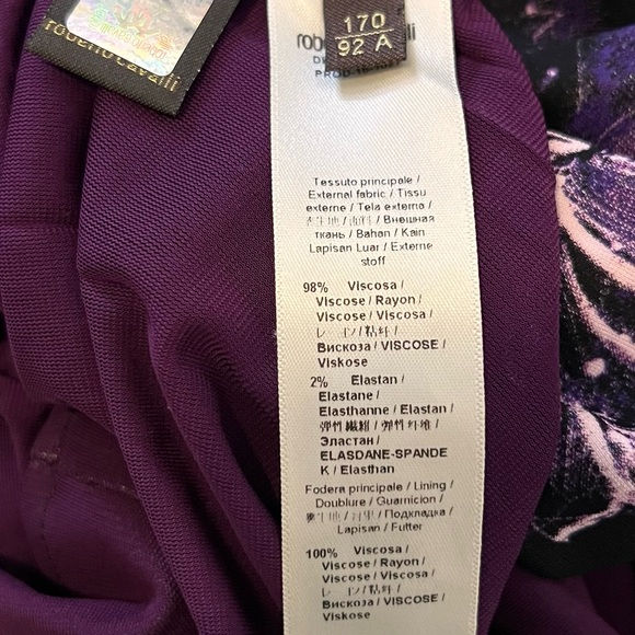 Roberto Cavalli Purple Abstract Floral Sheath Dress – IT 40 (US 4) - Picture 7 of 9